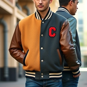 High-Quality Nylon Varsity <b>Jacket</b> Custom Windbreaker Letterman Coat Waterproof Baseball Style Outerwear Team Uniform Bulk - Product Image 4