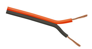 Bobine de 100 m de câble audio parallèle rouge et noir 2x0,75 mm² - Product Image 1