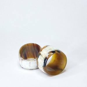 Vente en gros de serviette en corne de buffle décoration de table en gros porte-serviette rond de serviette en corne de boeuf de Noël - Product Image 6