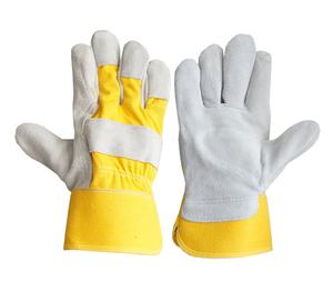 Vente en gros de cuir de vachette à double paume Sécurité du travail industriel Machiniste Gants de travail de soudage de protection des mains - Product Image 3