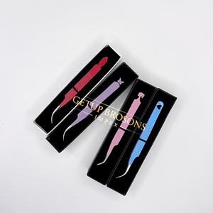 Poudre bleue, rose, violette, rouge, motifs découpés en diamant, acier inoxydable, anti-magnétique, anti-statique, fibre courbe dentée - Product Image 4