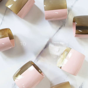 Servilleteros de Cuerno de Búfalo, Porta Servilletas Redondos para Hoteles de Lujo, Restaurantes y Mesas de Boda, Alta Calidad - Product Image 1