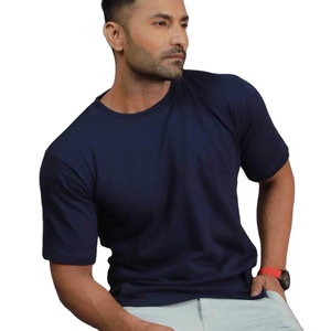 Camiseta de entrenamiento de culturismo para hombre, Camiseta básica de algodón y poliéster con cuello redondo y logotipo personalizado para hombre - Product Image 1