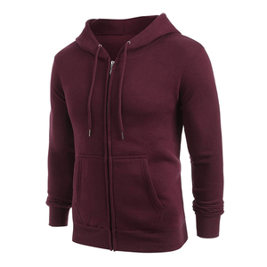 Chaqueta informal con capucha cálida de invierno para hombre, Color sólido, alta calidad, cremallera completa, ajuste Regular para correr, Jogging, sudaderas con capucha - Product Image 1