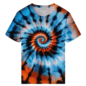 Drop shoulder personalizado tie Dye camiseta unisex tie Dye camiseta fabricación en blanco sublimación tie Dye camisetas - Product Image 6