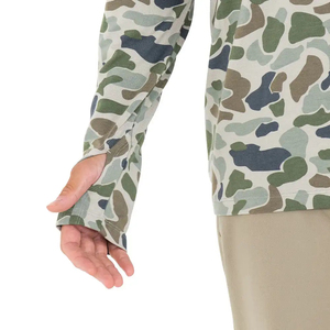 Venta al por mayor por encargo Anti UV manga larga pesca Sudadera con capucha 3D diseño forrado tejido de punto Método de talla grande hombres Sun Hoody - Product Image 3