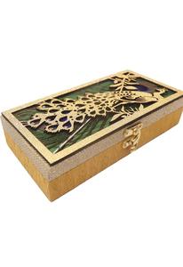 Handmade WOODEN TEXTURE Designer Print Package <b>Christmas</b> Party Wedding Brides Jewelry WOODEN Box to Store Jewels - Product Image 4