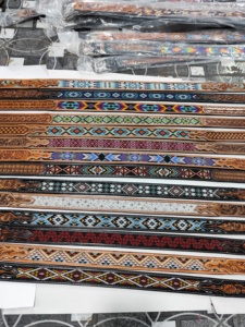 เข็มขัดสไตล์วินเทจลายแอซเท็กประดับลูกปัด หัวเข็มขัดโลหะผสม หนังวัว ลายดอกไม้ งานฝีมือ ราคาดีที่สุดสำหรับผู้ชายและผู้หญิง - Product Image 5