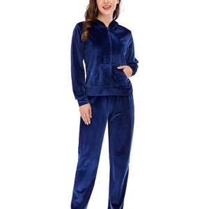 ชุดวอร์มยาวของผู้หญิงผ้าถักแบบมีสไตล์สำหรับฤดูหนาวสวมใส่สบายพิมพ์โลโก้ได้ตามต้องการ - Product Image 1