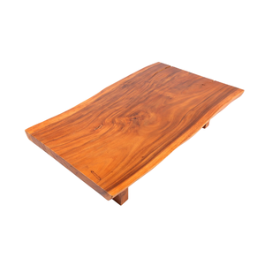 Mesa de Centro Baja de Madera de Suar Sólida, Estilo Moderno y Minimalista, con Borde Natural, Resistente, para Espacios de Estar - Product Image 6