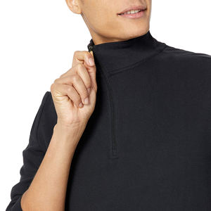 Sudadera de Corte Regular con Cierre de Cremallera de Cuarto, Cuello Alto, Sudadera con Cierre, Prenda Suave de Algodón Combinado, Sudadera Informal y Urbana - Product Image 4