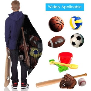 <span class=keywords><strong>Bolsa</strong></span> de malla de gran capacidad para almacenamiento de pelotas grandes, para rugby, fútbol, baloncesto, voleibol, fútbol americano, mochila de hombro con cubierta de malla, bolsas de malla engrosadas - Product Image 4