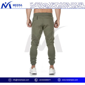 จ็อกเกอร์ปรับแต่งได้สำหรับผู้ชายพร้อมเชือกผูกเอว-ผ้าฝ้ายผสมสวมใส่สบายเหมาะสำหรับกีฬาการฝึกซ้อมและกิจกรรมลำลอง - Product Image 4