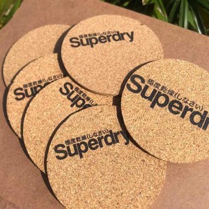 Wholesale Custom Printed logo Any Size Thickness Circular Natural <b>Cork</b> <b>coaster</b> - Product Image 4
