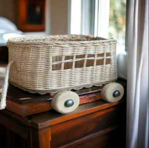 Mini regalo de ratán de calidad Superior para Baby Shower, coche de ratán hecho a mano, Mini coche de ratán bonito para niños - Product Image 3