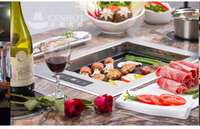 Gril de table commercial de barbecue coréen de CENHOT avec le système de chauffage infrarouge