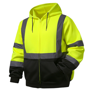 Sudadera de Seguridad de Alta Visibilidad con Cinta Reflectante, Ropa de Trabajo de Alta Visibilidad para Construcción y Seguridad Vial, sudaderas de alta visibilidad en venta - Product Image 6