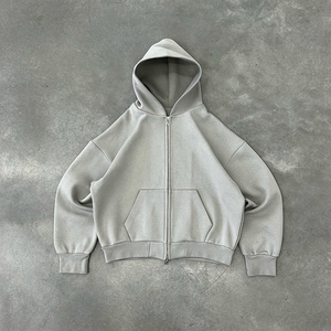 Sudadera con Capucha Unisex de Algodón Grueso, Forro Polar Grueso, Cálida para Invierno, Transpirable, Diseño Sólido, Logotipo Frontal en Relieve - Product Image 5