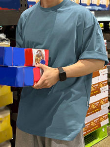 Camisetas Personalizadas para Hombre de Secado Rápido, Cuello Redondo, Lisas, Teñidas, Ecológicas, Estampadas, Tejidas, de Manga Corta, con Logotipo Personalizado, Estilo Deportivo - Product Image 3