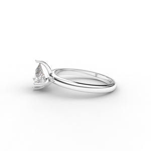 IGI Certified Pear Cut Lab Grown Diamond Solitaire Engagement & Wedding <b>Ring</b> in 9K Yellow / White And Rose Gold - Product Image 2