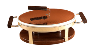 Réchaud à nourriture moderne en acier inoxydable écologique, design martelé, pour buffet, fête, fondue, casserole - Product Image 6