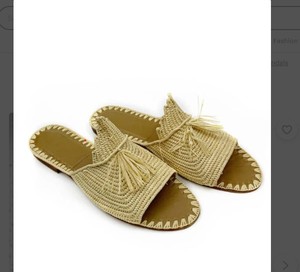 Sandales en raphia faites à la main, sandales d'été, chaussures d'été pour femmes, chaussures de plage, ballerines, sandales marocaines - Product Image 2