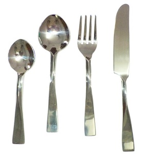 Couverts traditionnels en argent Offre Spéciale acier inoxydable titane poignée en argent ensemble de couverts sûrs et sains pour un usage quotidien - Product Image 1