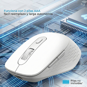 Mouse da Gaming Wireless Super Silenzioso 2.4GHz con Retroilluminazione LED, Tracciamento Ottico, Interfaccia USB, Bianco e Nero per Computer e Laptop - Product Image 4