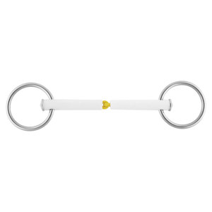 Nathe Bradoon 15mm Single Jointed (55mm Ring) Acier inoxydable Bradoon Bit Loose Ring Horse Riding Training Snaffle - Product Image 1