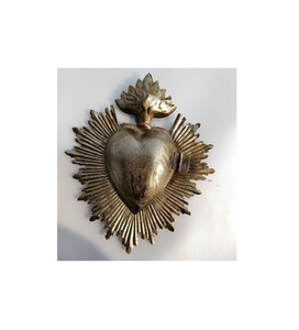 Strass Sacré Coeur Coeur Milagros Or Coeur avec cristaux en détresse Pour La Décoration Intérieure - Product Image 6