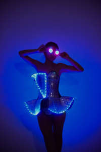 Trajes de Club de Baile para Mujer, Monos Brillantes de Manga Larga, Ropa de Club con Pedrería a la Moda para Fiestas - Product Image 3