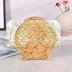 Porte-serviettes en métal de conception merveilleuse forme différente porte-serviettes doré haute qualité décoration de table porte-serviettes - Product Image 2