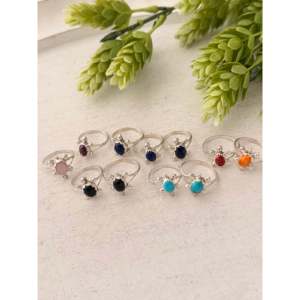 Navajo-Licensed Private Brand Sterling Silver <b>Turtle</b> <b>Ring</b> Free Size Inlay Gemstone Hand Patterned Zinc Alloy for Children Gifts - Product Image 1