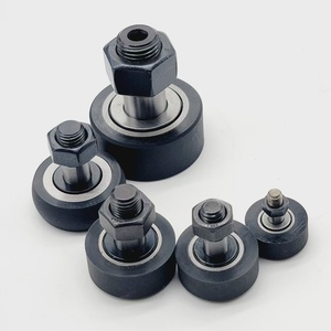 Black Oxidized Stainless Steel Rubber Pu <b>Cam</b> Roller Bearing Automation Transfer Bearing Polyurethane Coated Conveyor Rollers - Product Image 4