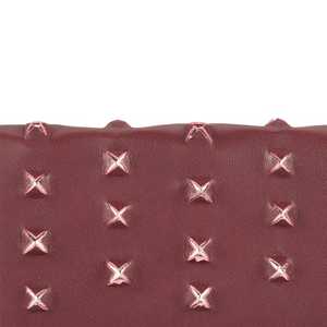 กระเป๋าหนังลายดาวเต็มสามพับสีเบอร์กันดีหรูหราสไตล์วินเทจสุดยอดผู้จัดจำหน่ายอินเดีย - Product Image 3