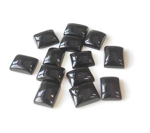 3x5mm-20x30mm พลอยพลอยพลอยพลอยสีดำธรรมชาติทรงสี่เหลี่ยมพลอยหลังแบนทรงหลวมสำหรับทำเครื่องประดับ - Product Image 6