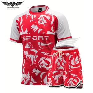 ชุดยูนิฟอร์มฟุตบอลสำหรับผู้ใหญ่ชุดคอสท์สีขาวสีแดงตัดสีขาว - Product Image 1