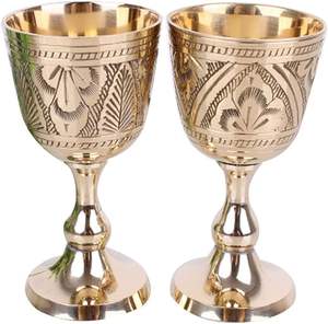 Le verre à vin en laiton de haute qualité comprend des termes de conception de fête d'église pour améliorer les acheteurs au prix de gros bon marché - Product Image 6