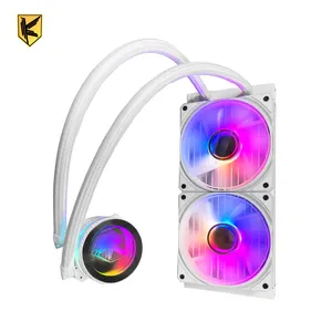 Carte mère de ventilateur de refroidissement par eau ARGB AIO blanc 240mm Sync pour PC