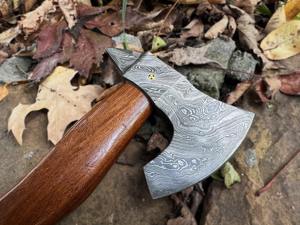 ขวานดามัสกัสทำจากเหล็กขวานดอกกุหลาบไม้สำหรับตั้งแคมป์ - Product Image 5