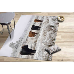 Tapis Vache des Highlands, Tapis imprimé, Grand tapis de style farmhouse, Tapis à poils doux - Product Image 4
