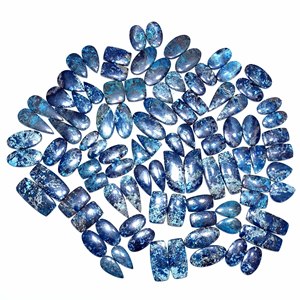 พลอย Azurite ธรรมชาติอัญมณีหลวม Cabochon มากผสมรูปร่างและขนาดสำหรับทำเครื่องประดับวัสดุควอตซ์ - Product Image 6