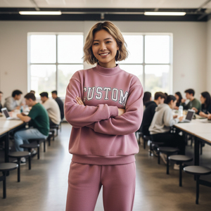 ชุดเซ็ตเสื้อฮู้ดและกางเกงวอร์มสไตล์ลำลองสำหรับฤดูหนาว ยี่ห้อ Psi Sigma Phi แบบ unisex  ผ้าโพลีเอสเตอร์ 100% - Product Image 6