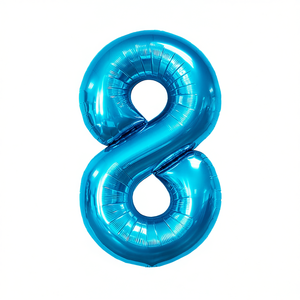 Globos de Fiesta Azules N8 de 100cm, Paquete de 12 Unidades - Product Image 2