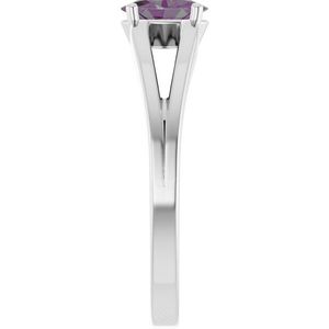Anillo de Piedra de Nacimiento con Diseño Geométrico Juvenil, Chapado en Rodio y Circonita, Joyería para Uso Diario y Bodas con Corte Ovalado en Forma de Diamante - Product Image 4