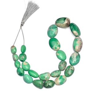 AAA Variscita Natural 10x14mm-20x28mm Cuentas de pepitas lisas Variscita verde Piedras preciosas semipreciosas Cuentas sueltas caídas para joyería - Product Image 2