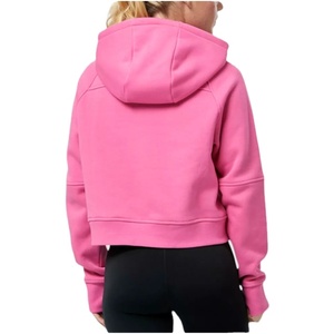 Femmes à la mode nouveau Style demi-fermeture éclair à capuche Polyester coton vêtements actifs décontracté col montant vêtements en gros porter - Product Image 2