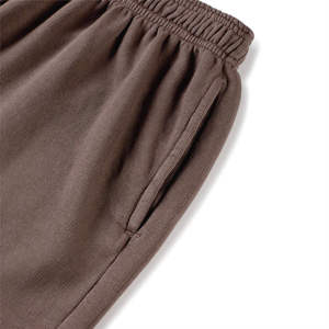 100% doux coton laine français éponge Shorts de haute qualité longues bretelles sueur poids lourd genou longueur garçons Shorts baggy - Product Image 3