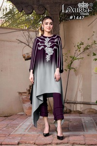 Accesorios de moda diseñador indio paquistaní bordado listo GEORGETTE fiesta festiva desgaste mujeres Salwar trajes último diseño - Product Image 2