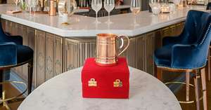 Cuivre Moscou Mule Tankard Tasses 18 Onces Écologique Premium Qualité Métal Rouge Velours Boîte Cadeau Emballé Verres pour Votre Bien-Aimé - Product Image 2